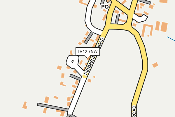 TR12 7NW map - OS OpenMap – Local (Ordnance Survey)