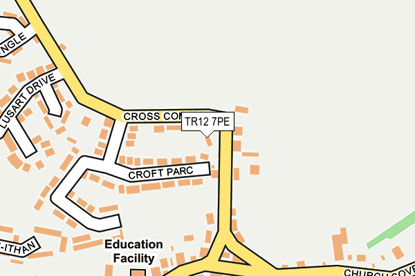 TR12 7PE map - OS OpenMap – Local (Ordnance Survey)