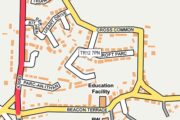 TR12 7PN map - OS OpenMap – Local (Ordnance Survey)