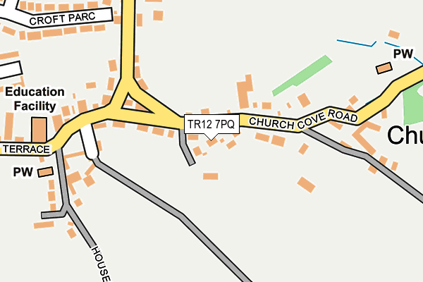 TR12 7PQ map - OS OpenMap – Local (Ordnance Survey)