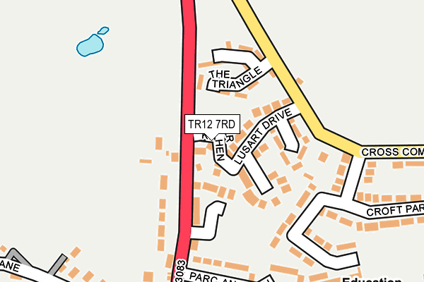 TR12 7RD map - OS OpenMap – Local (Ordnance Survey)