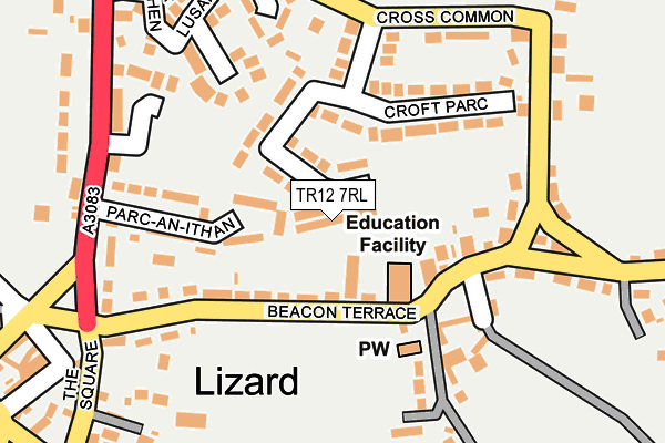 TR12 7RL map - OS OpenMap – Local (Ordnance Survey)
