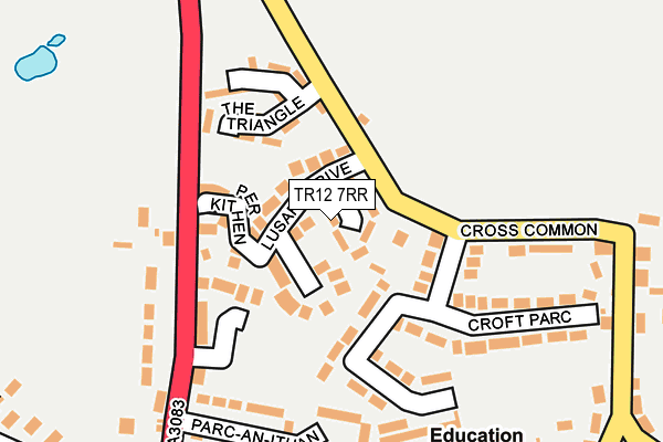 TR12 7RR map - OS OpenMap – Local (Ordnance Survey)