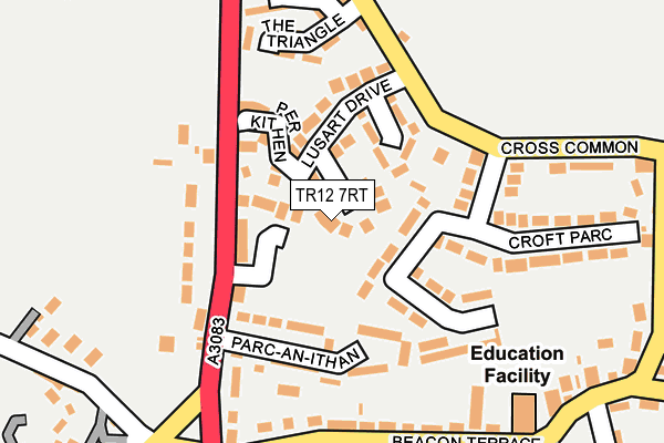 TR12 7RT map - OS OpenMap – Local (Ordnance Survey)