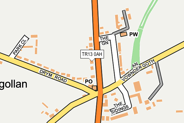 TR13 0AH map - OS OpenMap – Local (Ordnance Survey)