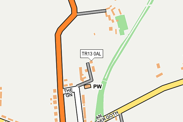 TR13 0AL map - OS OpenMap – Local (Ordnance Survey)