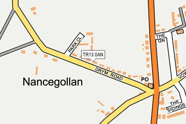 TR13 0AN map - OS OpenMap – Local (Ordnance Survey)