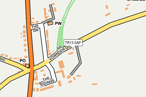 TR13 0AP map - OS OpenMap – Local (Ordnance Survey)