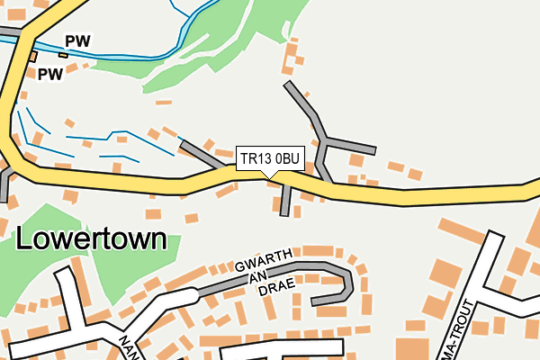 TR13 0BU map - OS OpenMap – Local (Ordnance Survey)