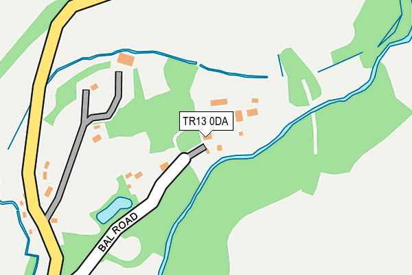 TR13 0DA map - OS OpenMap – Local (Ordnance Survey)