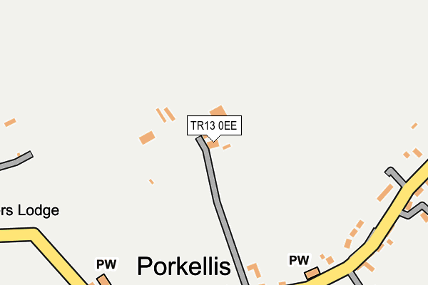 TR13 0EE map - OS OpenMap – Local (Ordnance Survey)