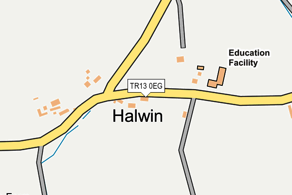 TR13 0EG map - OS OpenMap – Local (Ordnance Survey)