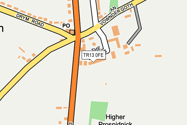 TR13 0FE map - OS OpenMap – Local (Ordnance Survey)