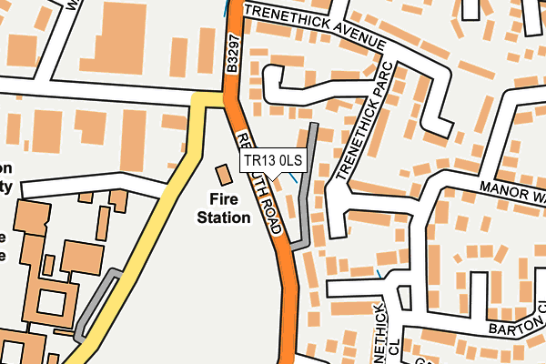 TR13 0LS map - OS OpenMap – Local (Ordnance Survey)