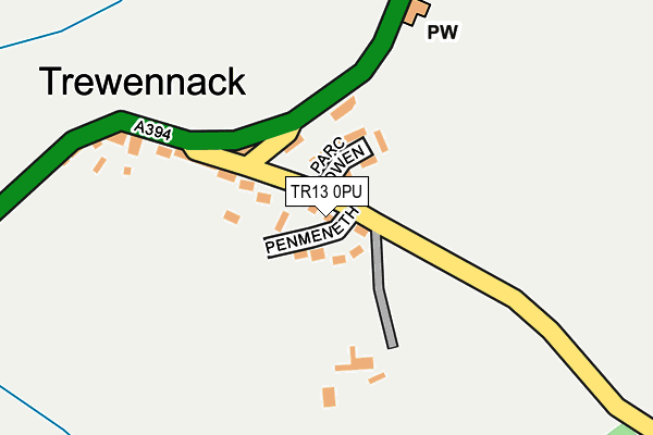 TR13 0PU map - OS OpenMap – Local (Ordnance Survey)