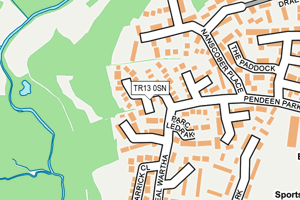 TR13 0SN map - OS OpenMap – Local (Ordnance Survey)