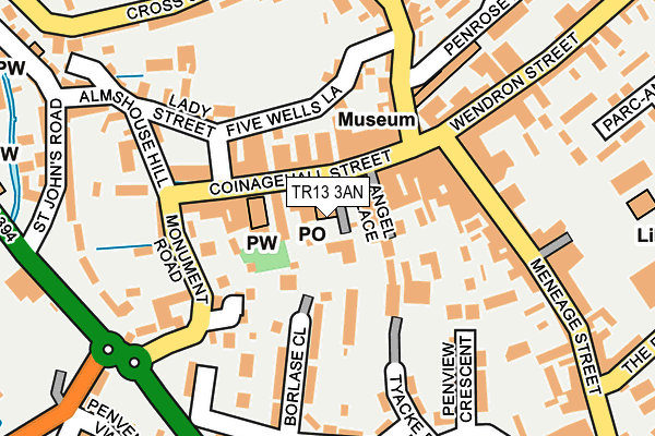 TR13 3AN map - OS OpenMap – Local (Ordnance Survey)