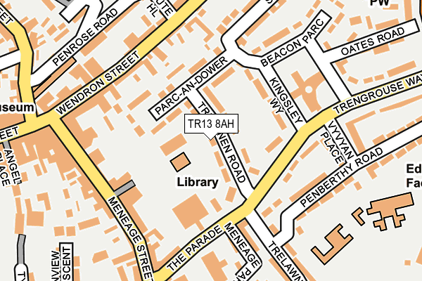 TR13 8AH map - OS OpenMap – Local (Ordnance Survey)