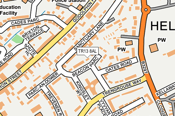 TR13 8AL map - OS OpenMap – Local (Ordnance Survey)