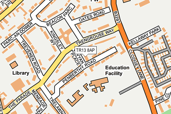 TR13 8AP map - OS OpenMap – Local (Ordnance Survey)