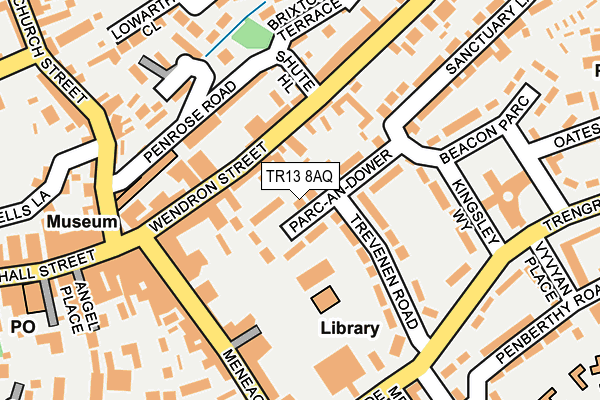 TR13 8AQ map - OS OpenMap – Local (Ordnance Survey)