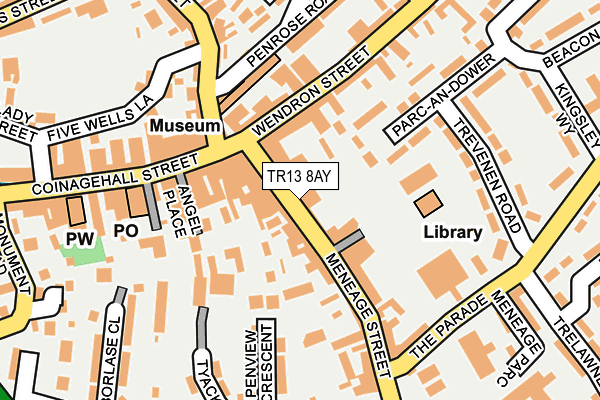 TR13 8AY map - OS OpenMap – Local (Ordnance Survey)