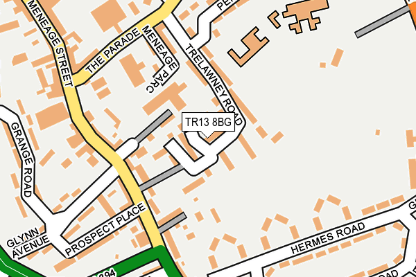 TR13 8BG map - OS OpenMap – Local (Ordnance Survey)