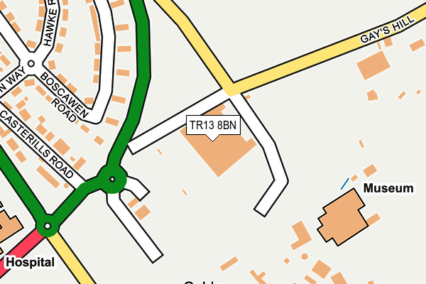 TR13 8BN map - OS OpenMap – Local (Ordnance Survey)