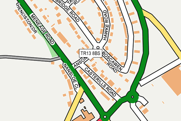 TR13 8BS map - OS OpenMap – Local (Ordnance Survey)