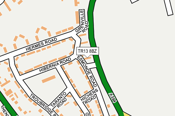 TR13 8BZ map - OS OpenMap – Local (Ordnance Survey)