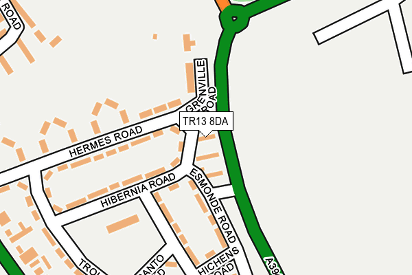 TR13 8DA map - OS OpenMap – Local (Ordnance Survey)