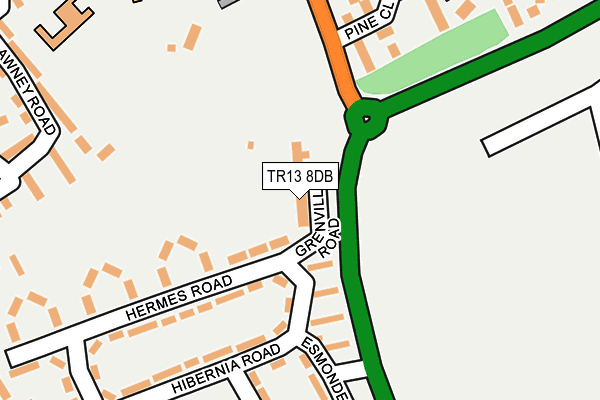 TR13 8DB map - OS OpenMap – Local (Ordnance Survey)