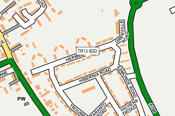 TR13 8DD map - OS OpenMap – Local (Ordnance Survey)