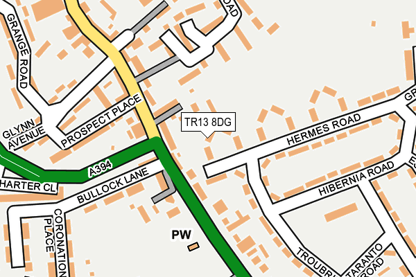 TR13 8DG map - OS OpenMap – Local (Ordnance Survey)