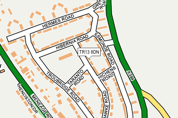 TR13 8DN map - OS OpenMap – Local (Ordnance Survey)