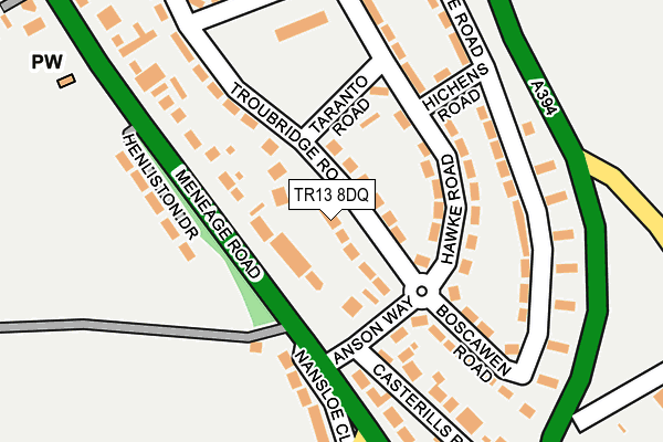 TR13 8DQ map - OS OpenMap – Local (Ordnance Survey)