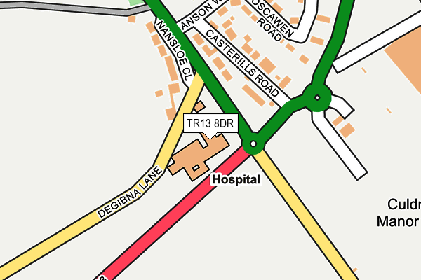 TR13 8DR map - OS OpenMap – Local (Ordnance Survey)