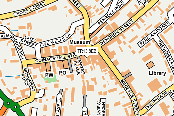TR13 8EB map - OS OpenMap – Local (Ordnance Survey)