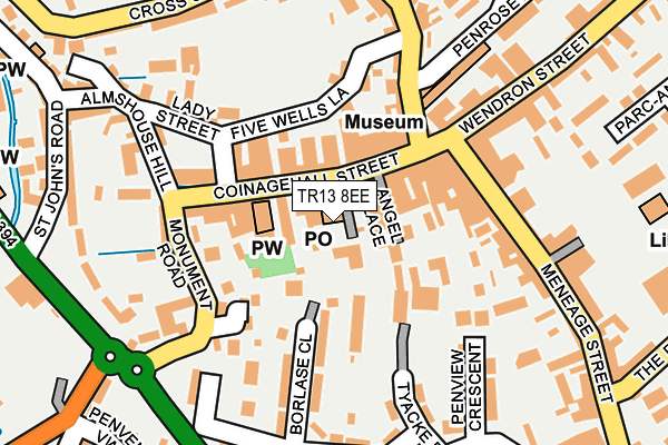 TR13 8EE map - OS OpenMap – Local (Ordnance Survey)