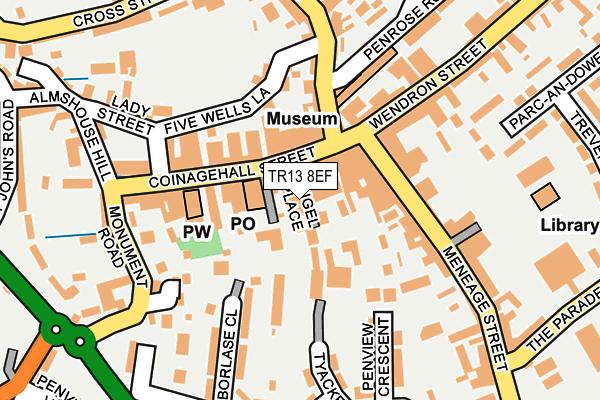 TR13 8EF map - OS OpenMap – Local (Ordnance Survey)