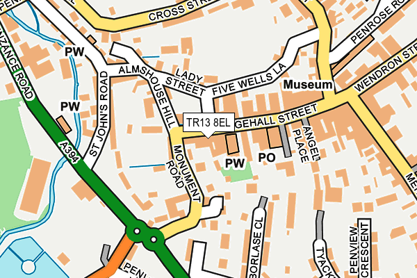 TR13 8EL map - OS OpenMap – Local (Ordnance Survey)