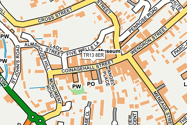 TR13 8ER map - OS OpenMap – Local (Ordnance Survey)