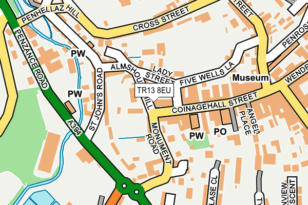 TR13 8EU map - OS OpenMap – Local (Ordnance Survey)