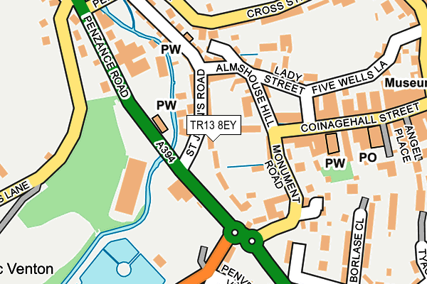 TR13 8EY map - OS OpenMap – Local (Ordnance Survey)