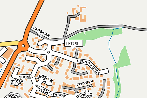 TR13 8FF map - OS OpenMap – Local (Ordnance Survey)