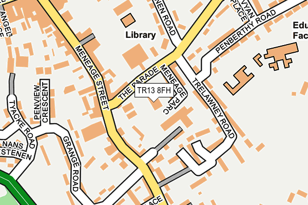 TR13 8FH map - OS OpenMap – Local (Ordnance Survey)