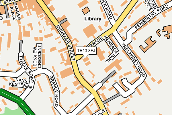 TR13 8FJ map - OS OpenMap – Local (Ordnance Survey)