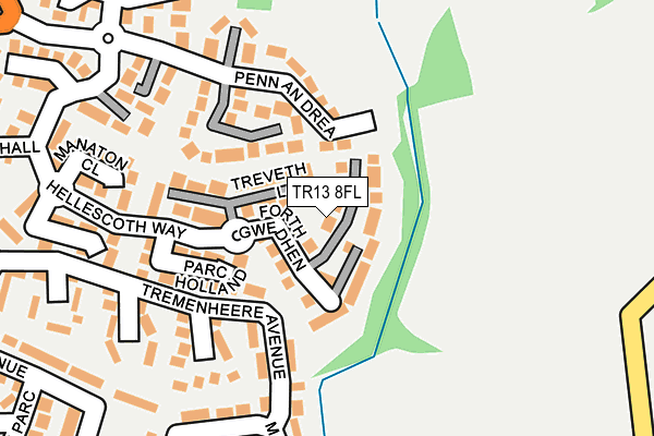 TR13 8FL map - OS OpenMap – Local (Ordnance Survey)