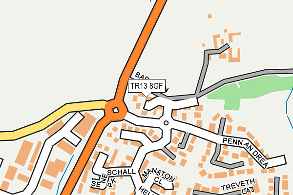 TR13 8GF map - OS OpenMap – Local (Ordnance Survey)