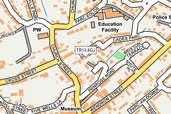 TR13 8GJ map - OS OpenMap – Local (Ordnance Survey)